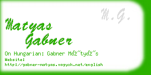 matyas gabner business card